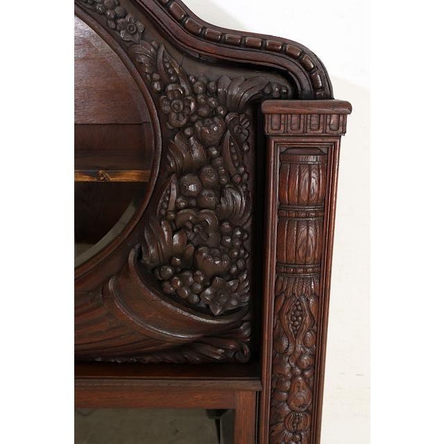 bk-3　1880年代イギリス製アンティーク ビクトリアン オーク ブックケース 書棚 本棚 本箱 彫刻された 大型 棚 |  | 16