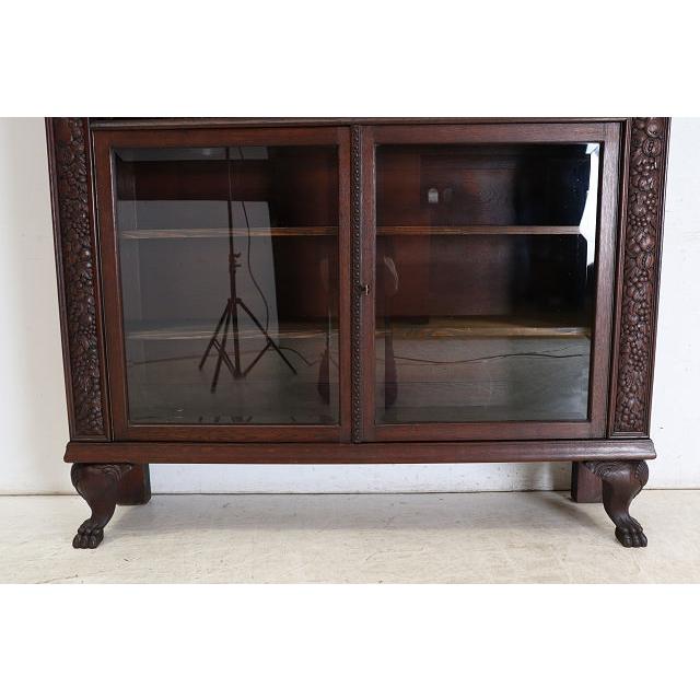 bk-3　1880年代イギリス製アンティーク ビクトリアン オーク ブックケース 書棚 本棚 本箱 彫刻された 大型 棚 |  | 05