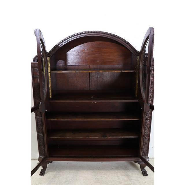 bk-3　1880年代イギリス製アンティーク ビクトリアン オーク ブックケース 書棚 本棚 本箱 彫刻された 大型 棚 |  | 06