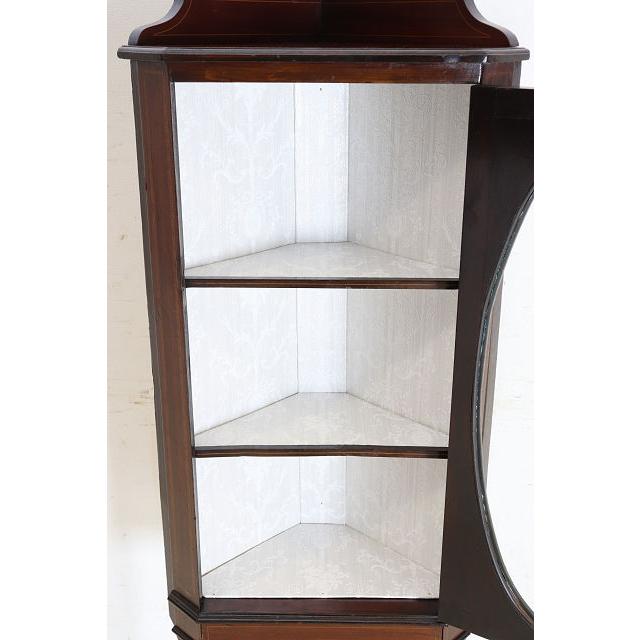 ca-11　1910年代 イギリス製アンティーク エドワーディアン マホガニー コーナーキャビネット コーナー家具 ディスプレイキャビネット ビンテージ レトロ |  | 12