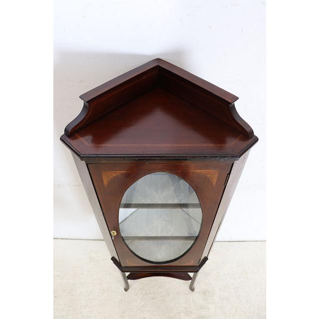 ca-11　1910年代 イギリス製アンティーク エドワーディアン マホガニー コーナーキャビネット コーナー家具 ディスプレイキャビネット ビンテージ レトロ |  | 06