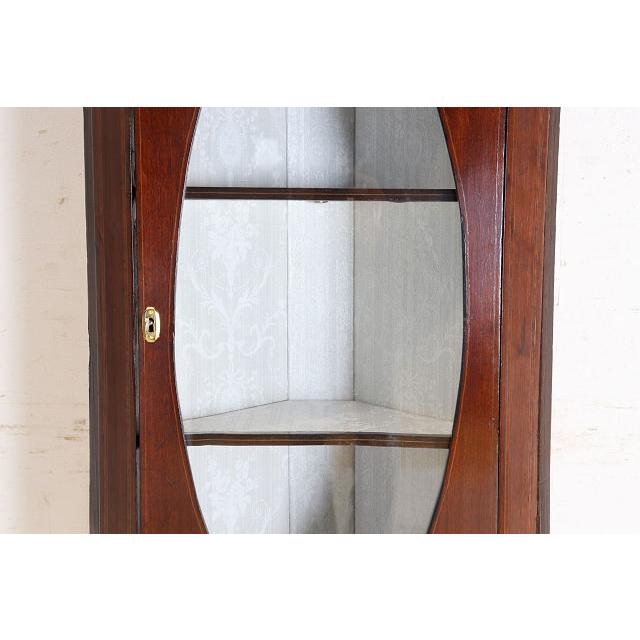 ca-11　1910年代 イギリス製アンティーク エドワーディアン マホガニー コーナーキャビネット コーナー家具 ディスプレイキャビネット ビンテージ レトロ |  | 08