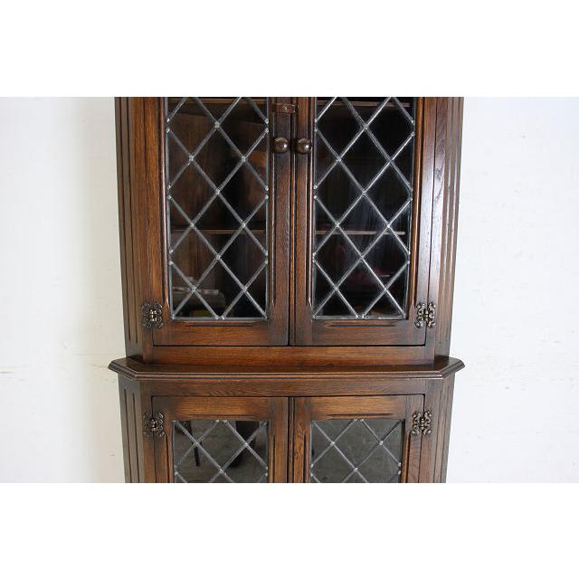 イギリスヴィンテージ コーナーカップボード コーナーキャビネット 食器棚 飾棚 イギリスヴィンテージ コーナーカップボード コーナー