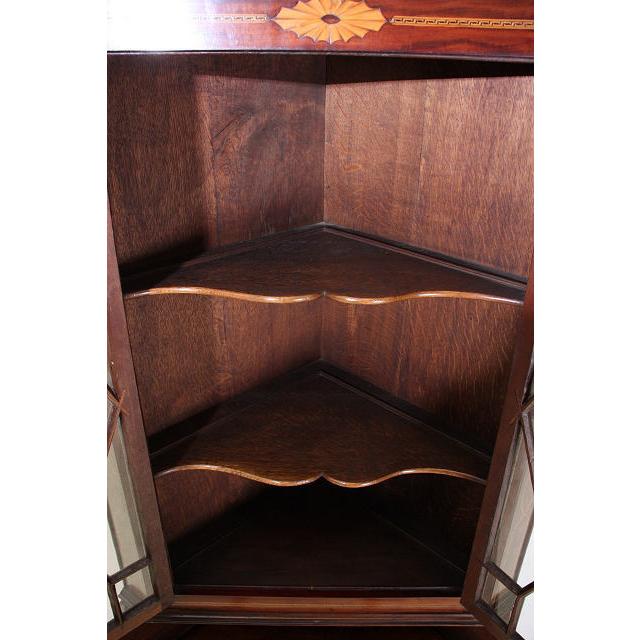 ca-2　1940年代 イギリス製 アンティーク　マホガニー　エドワーディアンスタイル　テーブル付き　コーナーキャビネット |  | 11