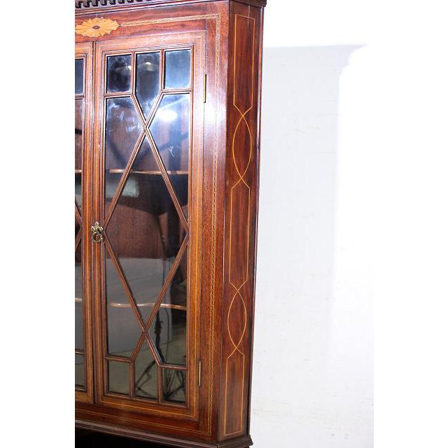 ca-2　1940年代 イギリス製 アンティーク　マホガニー　エドワーディアンスタイル　テーブル付き　コーナーキャビネット |  | 12