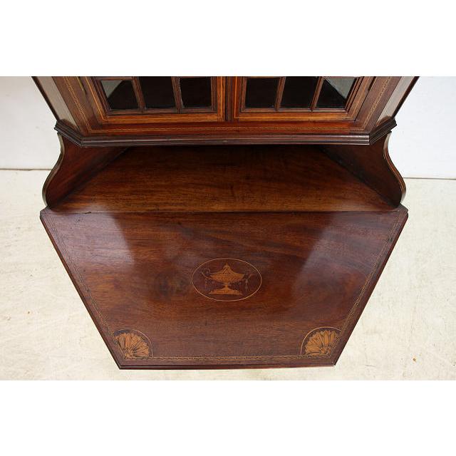 ca-2　1940年代 イギリス製 アンティーク　マホガニー　エドワーディアンスタイル　テーブル付き　コーナーキャビネット |  | 08