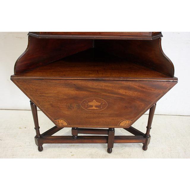 ca-2　1940年代 イギリス製 アンティーク　マホガニー　エドワーディアンスタイル　テーブル付き　コーナーキャビネット |  | 09