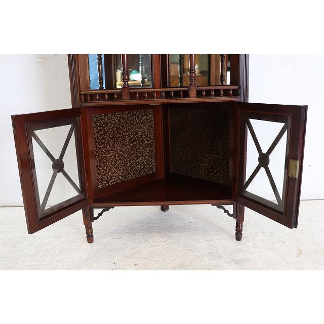 ca-3　1890年代イギリス製アンティーク　ビクトリアン　マホガニー　エンパイヤ　ミラーバックコーナーキャビネット |  | 13