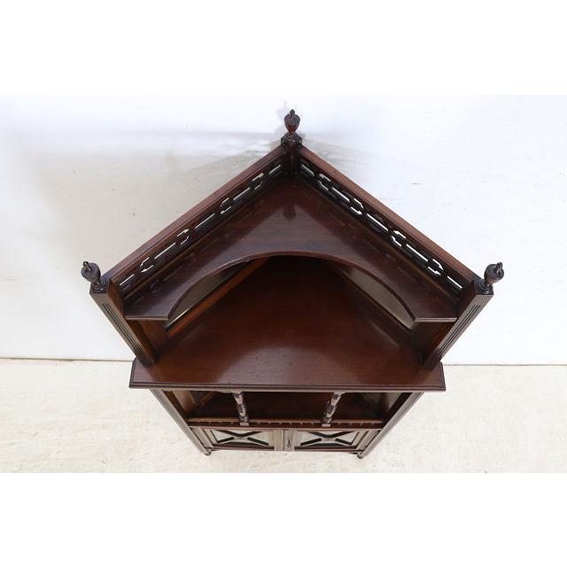 ca-3　1890年代イギリス製アンティーク　ビクトリアン　マホガニー　エンパイヤ　ミラーバックコーナーキャビネット |  | 06