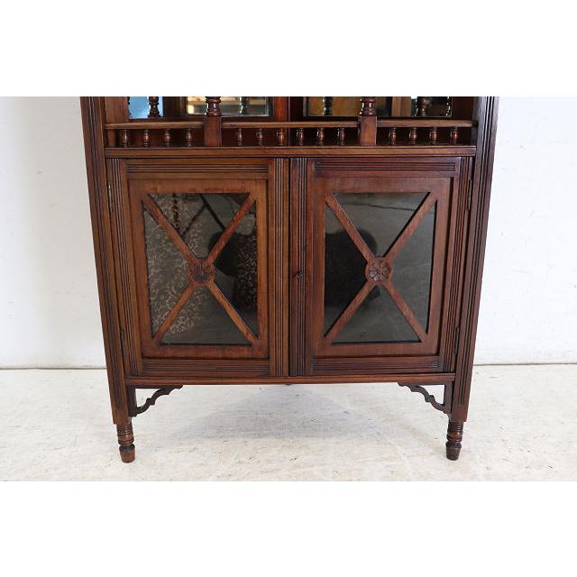 ca-3　1890年代イギリス製アンティーク　ビクトリアン　マホガニー　エンパイヤ　ミラーバックコーナーキャビネット |  | 09