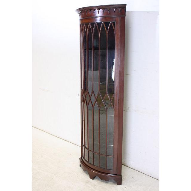 ca-4　1960年代イギリス製ビンテージ　マホガニー　ロングトール　コーナーキャビネット　コーナーカップボード　飾り棚 |  | 02