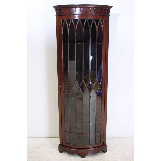 ca-4　1960年代イギリス製ビンテージ　マホガニー　ロングトール　コーナーキャビネット　コーナーカップボード　飾り棚 |  | 03