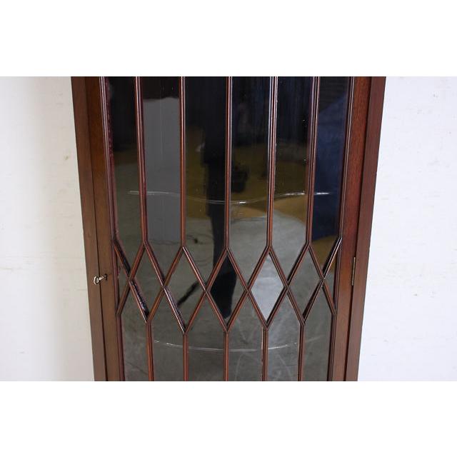 ca-4　1960年代イギリス製ビンテージ　マホガニー　ロングトール　コーナーキャビネット　コーナーカップボード　飾り棚 |  | 05