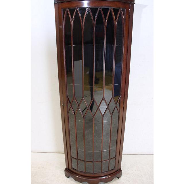 ca-4　1960年代イギリス製ビンテージ　マホガニー　ロングトール　コーナーキャビネット　コーナーカップボード　飾り棚 |  | 08