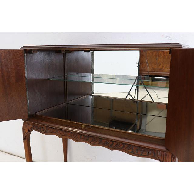 cb-10　1960年代イギリス製ビンテージ　ウォルナット　ビクトリアンスタイル　カクテルキャビネット　カップボード　食器棚　収納家具 |  | 11