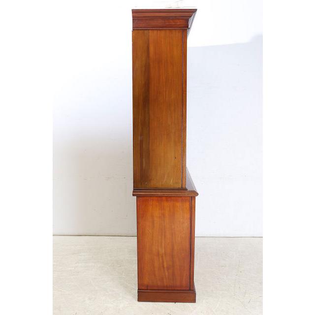 cb-11　1890年代イギリス製アンティーク　ソリッドオーク　無垢材　色ガラス　カップボード　大型　食器棚　キッチン収納家具 |  | 19