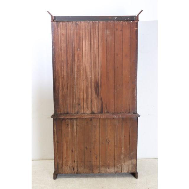 cb-11　1890年代イギリス製アンティーク　ソリッドオーク　無垢材　色ガラス　カップボード　大型　食器棚　キッチン収納家具 |  | 20