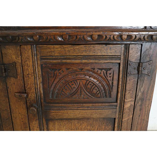 cb-12　1960年代イギリス製ビンテージ オーク 大型 ラージ オープンカップボード キッチンボード 食器棚 ディスプレイ台ビンテージ 店舗什器 送料無料 |  | 15