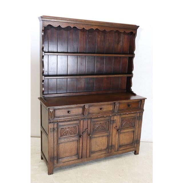 cb-12　1960年代イギリス製ビンテージ オーク 大型 ラージ オープンカップボード キッチンボード 食器棚 ディスプレイ台ビンテージ 店舗什器 送料無料 |  | 18