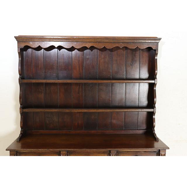 cb-12　1960年代イギリス製ビンテージ オーク 大型 ラージ オープンカップボード キッチンボード 食器棚 ディスプレイ台ビンテージ 店舗什器 送料無料 |  | 03