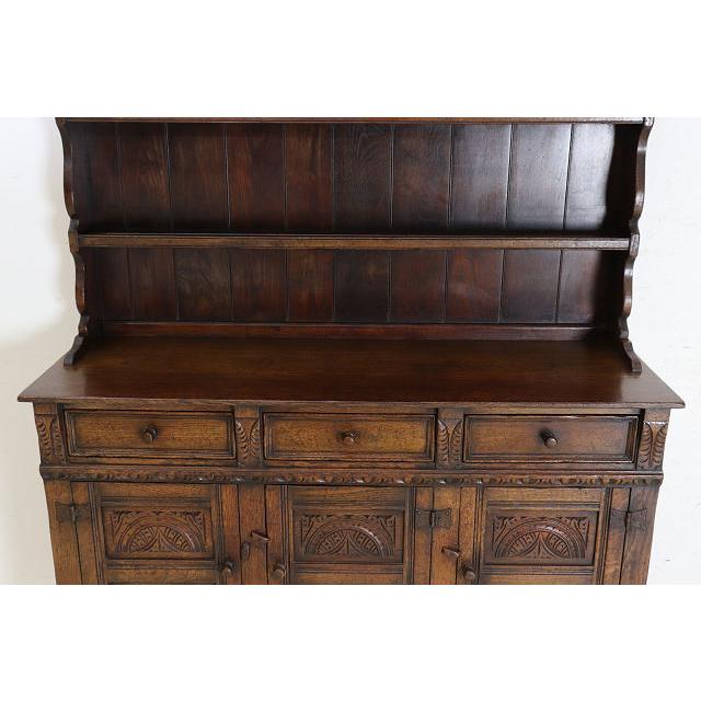 cb-12　1960年代イギリス製ビンテージ オーク 大型 ラージ オープンカップボード キッチンボード 食器棚 ディスプレイ台ビンテージ 店舗什器 送料無料 |  | 04