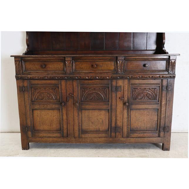 cb-12　1960年代イギリス製ビンテージ オーク 大型 ラージ オープンカップボード キッチンボード 食器棚 ディスプレイ台ビンテージ 店舗什器 送料無料 |  | 05