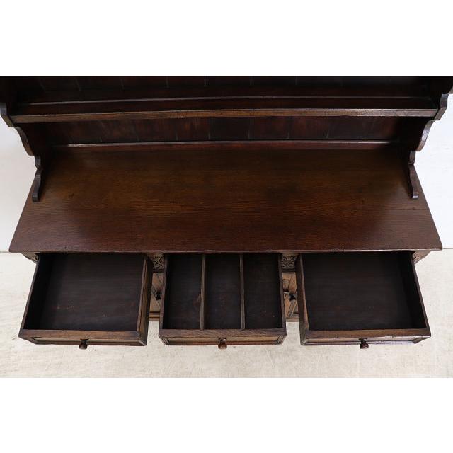 cb-12　1960年代イギリス製ビンテージ オーク 大型 ラージ オープンカップボード キッチンボード 食器棚 ディスプレイ台ビンテージ 店舗什器 送料無料 |  | 06