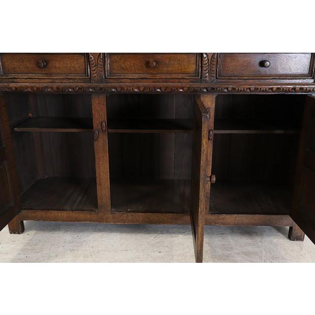 cb-12　1960年代イギリス製ビンテージ オーク 大型 ラージ オープンカップボード キッチンボード 食器棚 ディスプレイ台ビンテージ 店舗什器 送料無料 |  | 08