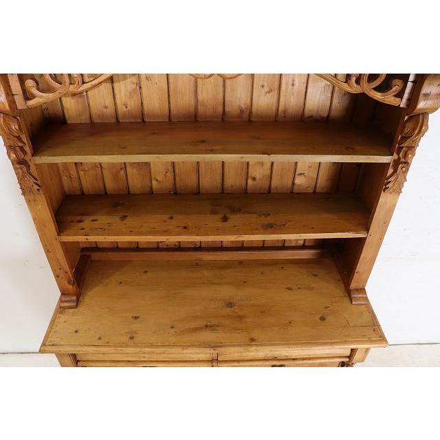 cb-16　1960年代イギリス製ビンテージ オーク オールドパイン アンティークパイン オープンカップボード キッチンボード 食器棚 大型 送料無料 |  | 13