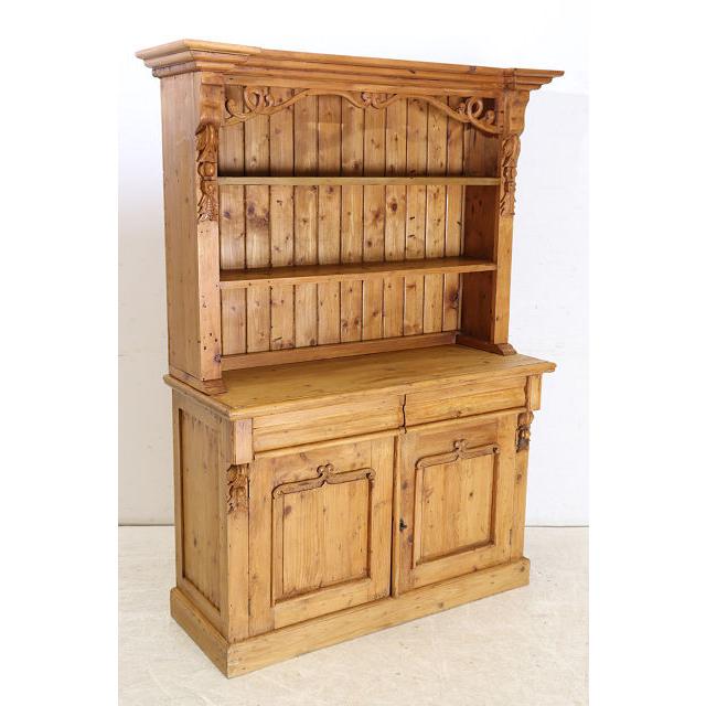 cb-16　1960年代イギリス製ビンテージ オーク オールドパイン アンティークパイン オープンカップボード キッチンボード 食器棚 大型 送料無料 |  | 18