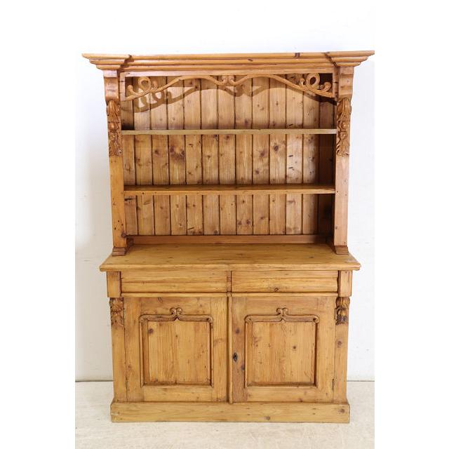 cb-16　1960年代イギリス製ビンテージ オーク オールドパイン アンティークパイン オープンカップボード キッチンボード 食器棚 大型 送料無料 |  | 03