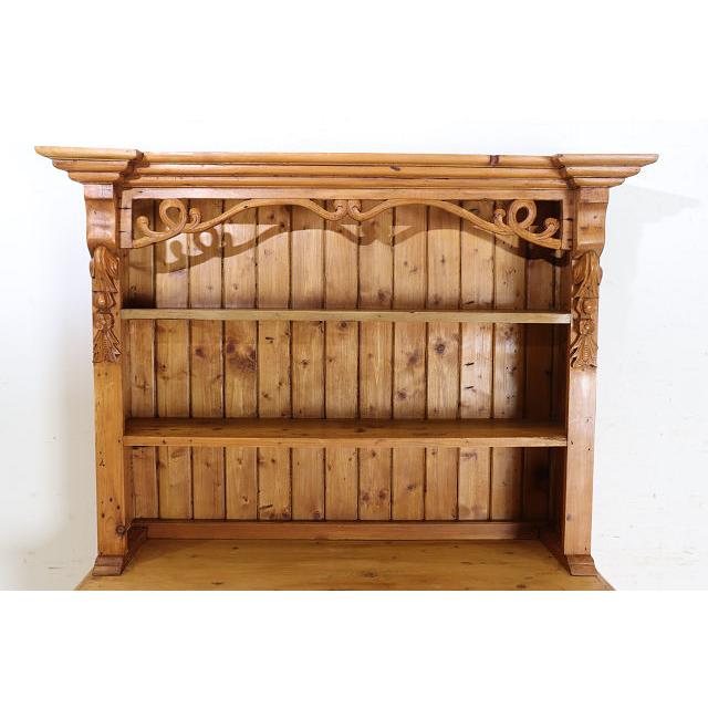 cb-16　1960年代イギリス製ビンテージ オーク オールドパイン アンティークパイン オープンカップボード キッチンボード 食器棚 大型 送料無料 |  | 04