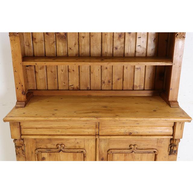 cb-16　1960年代イギリス製ビンテージ オーク オールドパイン アンティークパイン オープンカップボード キッチンボード 食器棚 大型 送料無料 |  | 05