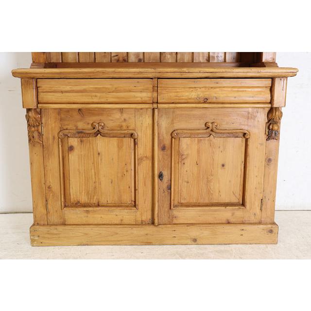 cb-16　1960年代イギリス製ビンテージ オーク オールドパイン アンティークパイン オープンカップボード キッチンボード 食器棚 大型 送料無料 |  | 06