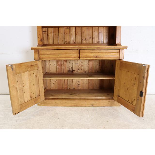 cb-16　1960年代イギリス製ビンテージ オーク オールドパイン アンティークパイン オープンカップボード キッチンボード 食器棚 大型 送料無料 |  | 08