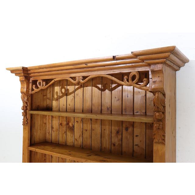 cb-16　1960年代イギリス製ビンテージ オーク オールドパイン アンティークパイン オープンカップボード キッチンボード 食器棚 大型 送料無料 |  | 09