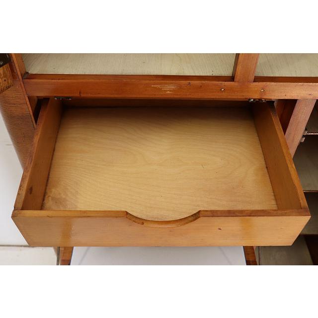 cb-1　1960年代イギリス製ビンテージ　オーク　アールデコ　キッチンカップボード　食器棚 |  | 13