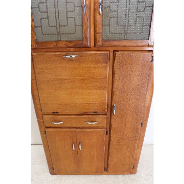 cb-1　1960年代イギリス製ビンテージ　オーク　アールデコ　キッチンカップボード　食器棚 |  | 06