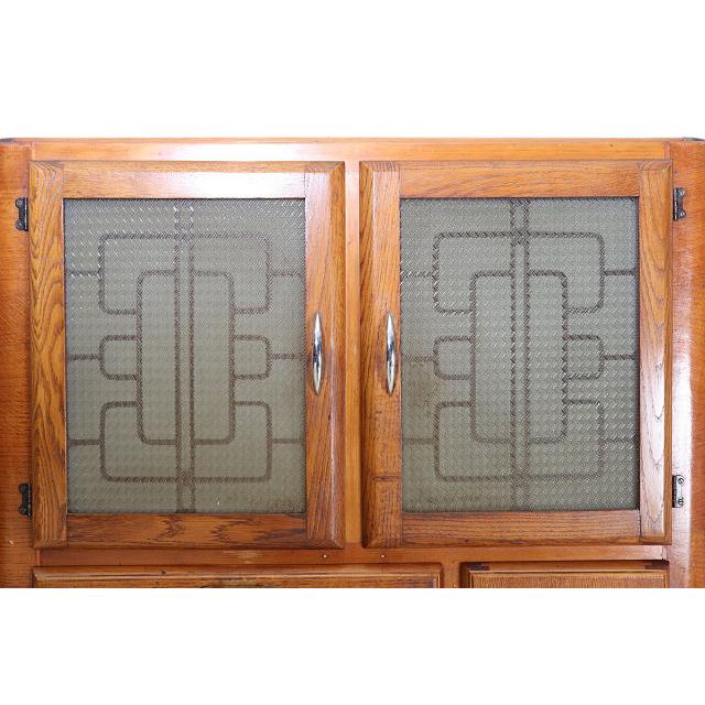 cb-1　1960年代イギリス製ビンテージ　オーク　アールデコ　キッチンカップボード　食器棚 |  | 07