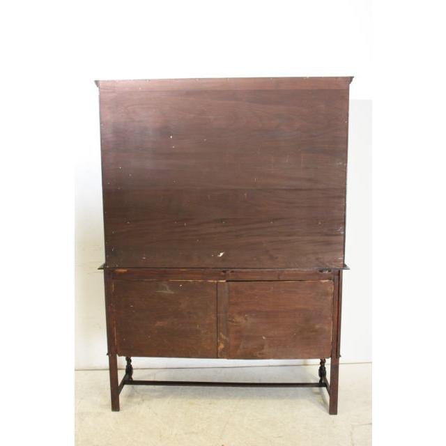 アンティーク カップボード 食器棚 収納 家具 ブラウン