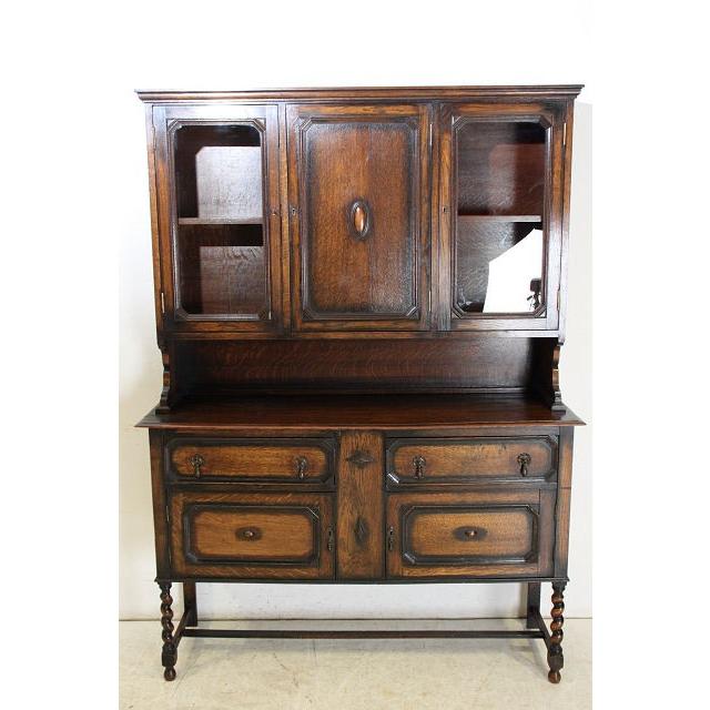 アンティーク　カップボード 食器棚　収納　家具 ブラウン |  | 02