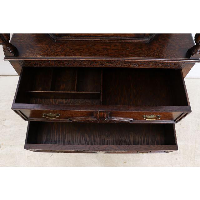 cb-4　1930年代イギリス製アンティーク ビクトリアンスタイル オーク カーブド コートカップボード 彫刻 食器棚 送料無料 |  | 10