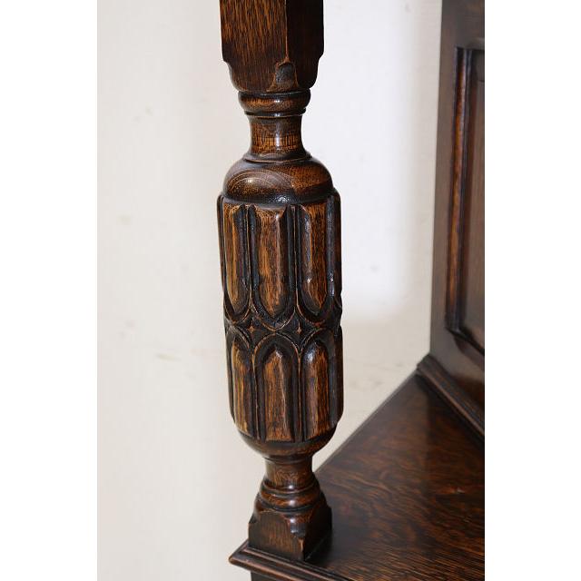 cb-4　1930年代イギリス製アンティーク ビクトリアンスタイル オーク カーブド コートカップボード 彫刻 食器棚 送料無料 |  | 13