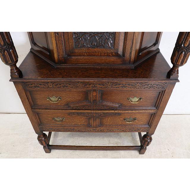 cb-4　1930年代イギリス製アンティーク ビクトリアンスタイル オーク カーブド コートカップボード 彫刻 食器棚 送料無料 |  | 16