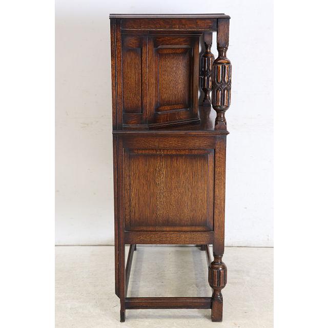 cb-4　1930年代イギリス製アンティーク ビクトリアンスタイル オーク カーブド コートカップボード 彫刻 食器棚 送料無料 |  | 19