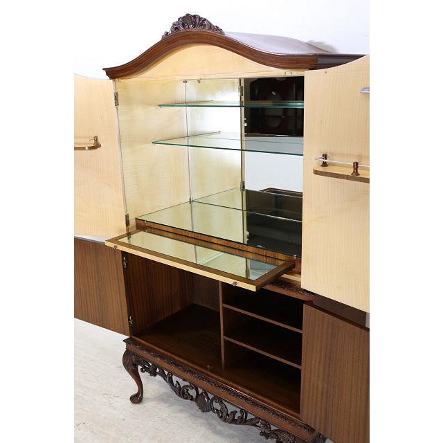 cb-5　1960年代イギリス製ヴィンテージ　ウォルナット　ビクトリアンスタイル　カクテルキャビネット　カップボード　食器棚　収納家具 |  | 12