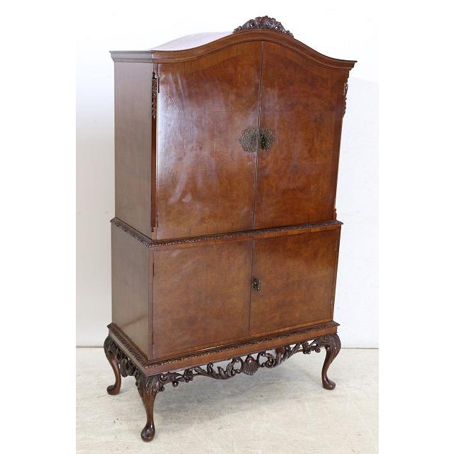 cb-5　1960年代イギリス製ヴィンテージ　ウォルナット　ビクトリアンスタイル　カクテルキャビネット　カップボード　食器棚　収納家具 |  | 18