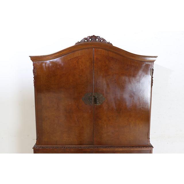 cb-5　1960年代イギリス製ヴィンテージ　ウォルナット　ビクトリアンスタイル　カクテルキャビネット　カップボード　食器棚　収納家具 |  | 04