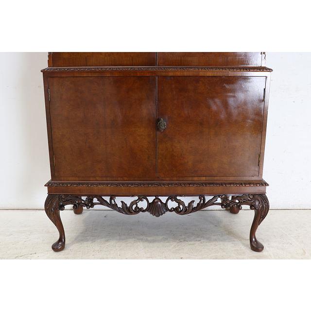 cb-5　1960年代イギリス製ヴィンテージ　ウォルナット　ビクトリアンスタイル　カクテルキャビネット　カップボード　食器棚　収納家具 |  | 05