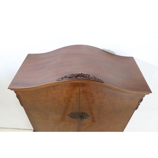 cb-5　1960年代イギリス製ヴィンテージ　ウォルナット　ビクトリアンスタイル　カクテルキャビネット　カップボード　食器棚　収納家具 |  | 06